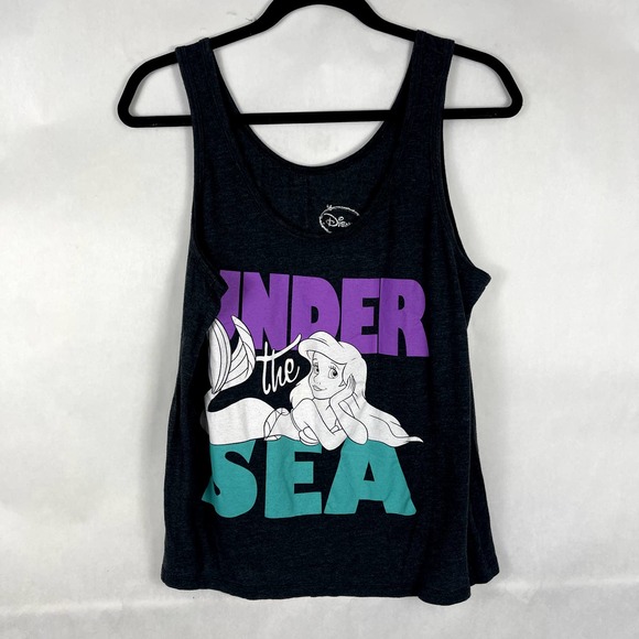 Disney Tops Disney The Little Mermaid Tank Top Gray Under The Sea